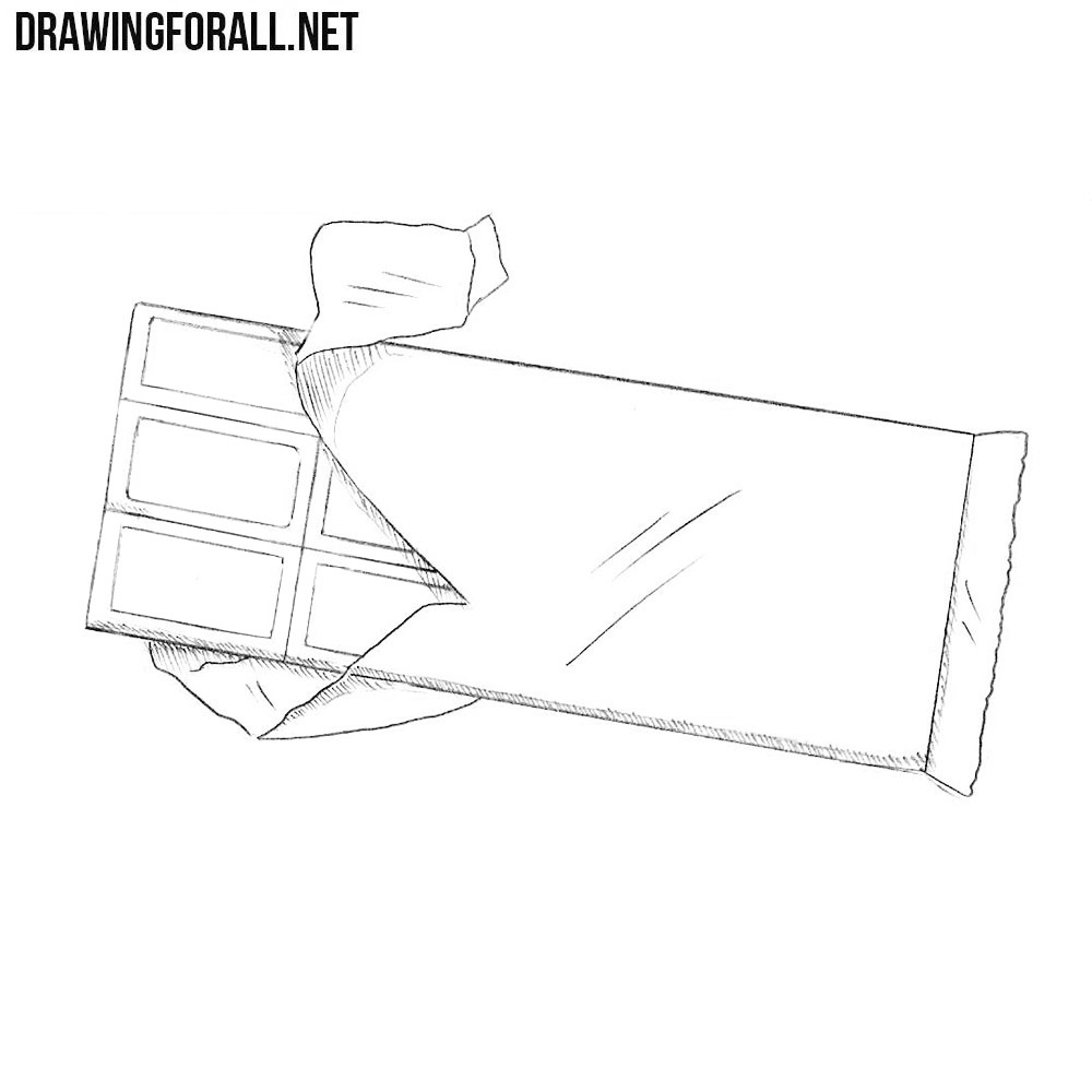 How to Draw a Chocolate Bar | Drawingforall.net