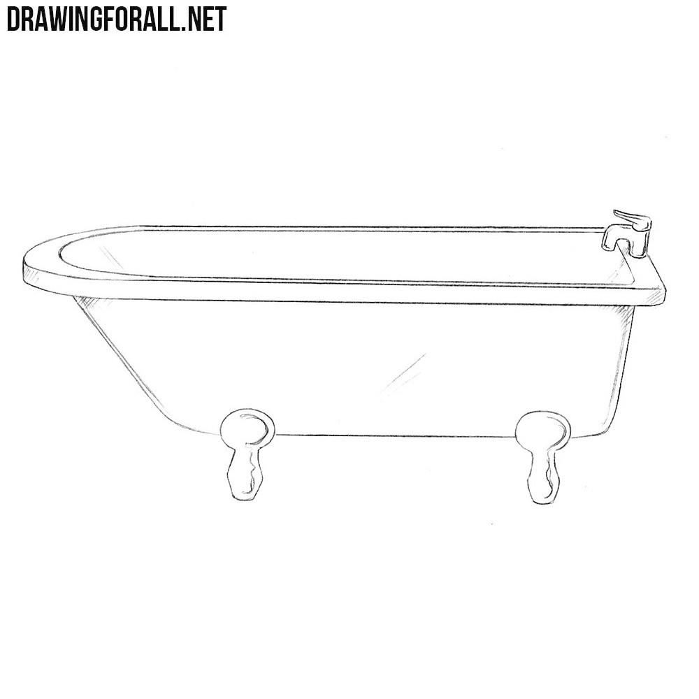 Premium Vector | Hand drawn sketch linear sketch of an interior part of the  bathroom vector illustration