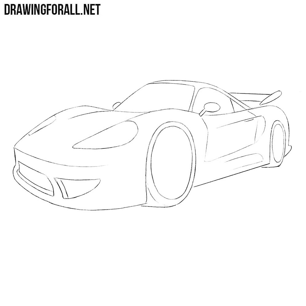 How to Draw a Simple Bugatti | Bugatti Chiron Pur Sport Drawing Tutorial