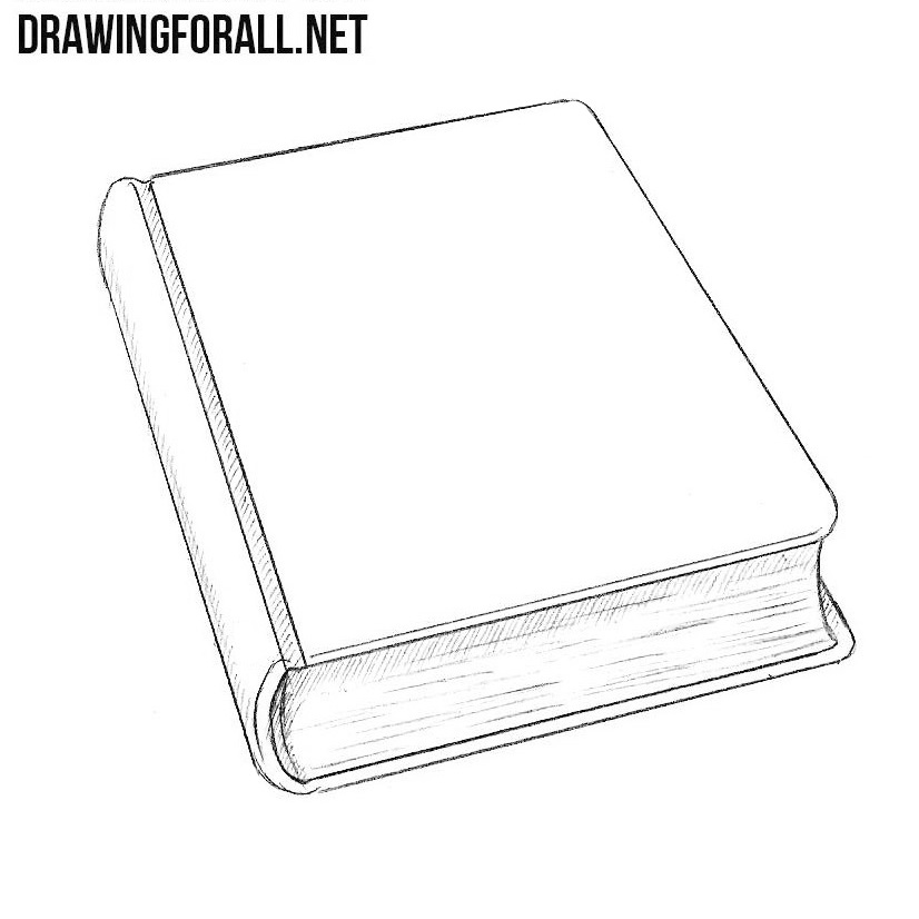 How to draw a book - step-by-step drawing tutorial | Let's Draw That! |  Step by step drawing, Book drawing, Open book drawing