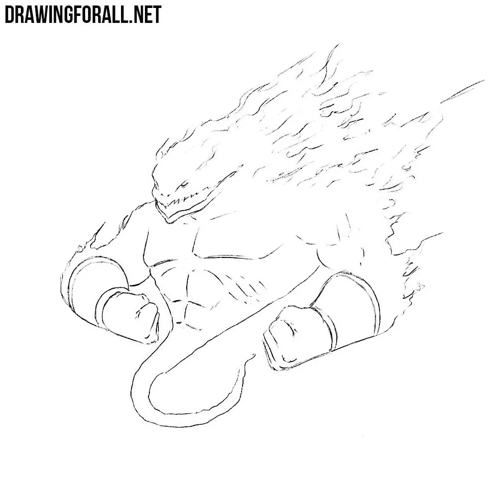 how to draw a fire step by step