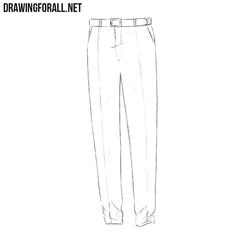 Sketch  training pants on white background Vector Image