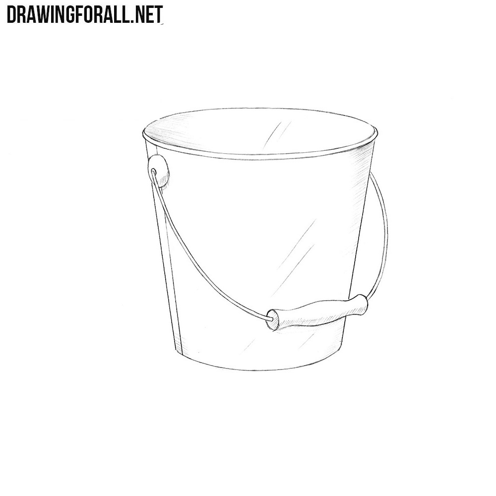 An Image Of The Bucket With Eyes And Mouth Outline Sketch Drawing Vector  Container Drawing Container Outline Container Sketch PNG and Vector with  Transparent Background for Free Download