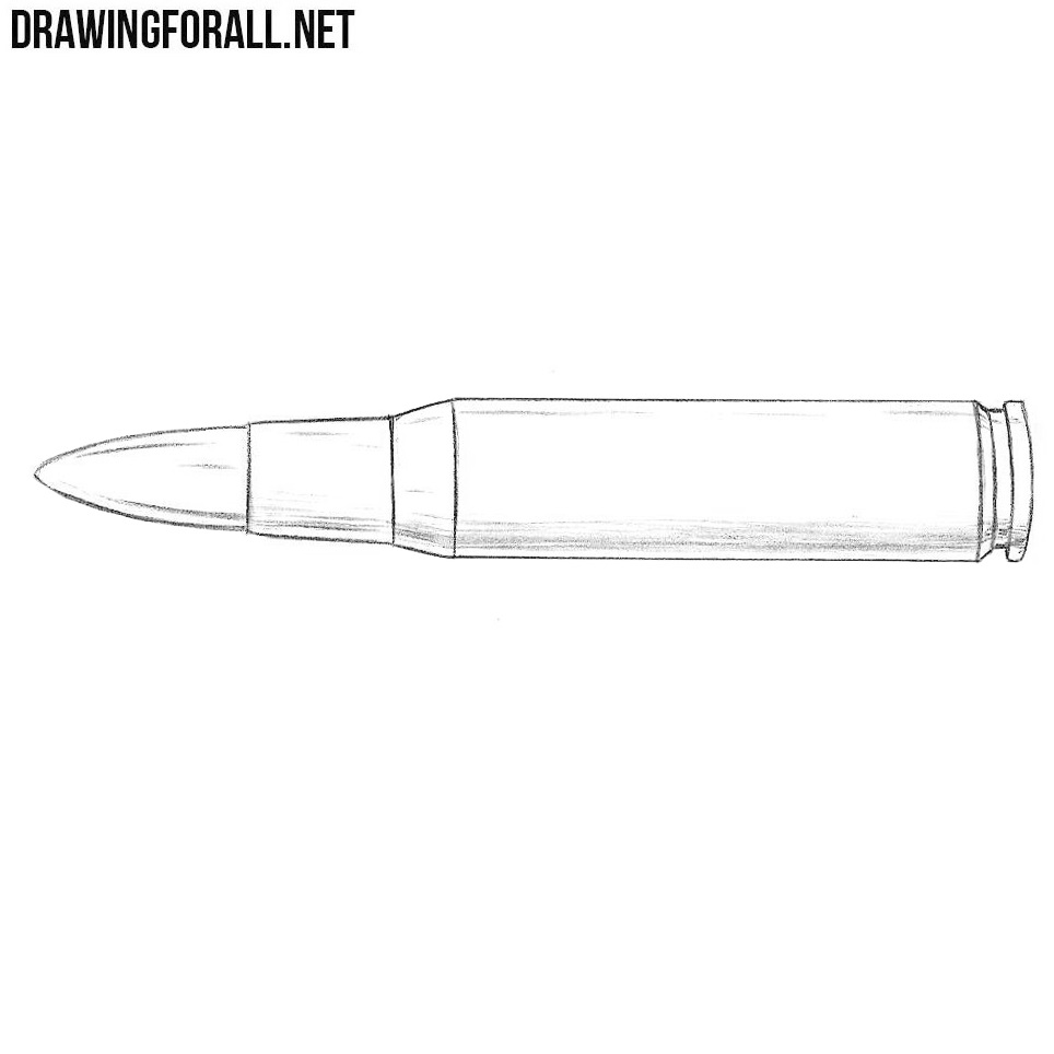 how to draw a bullet