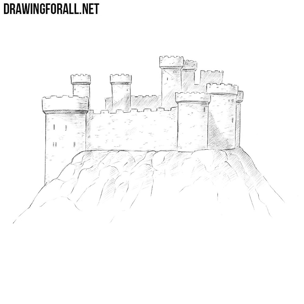 Castle, Drawing by Krystian | Artmajeur