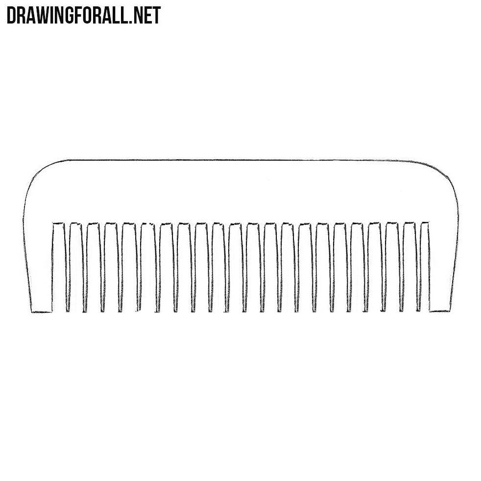 Premium Vector  A black and white line drawing of a hair comb