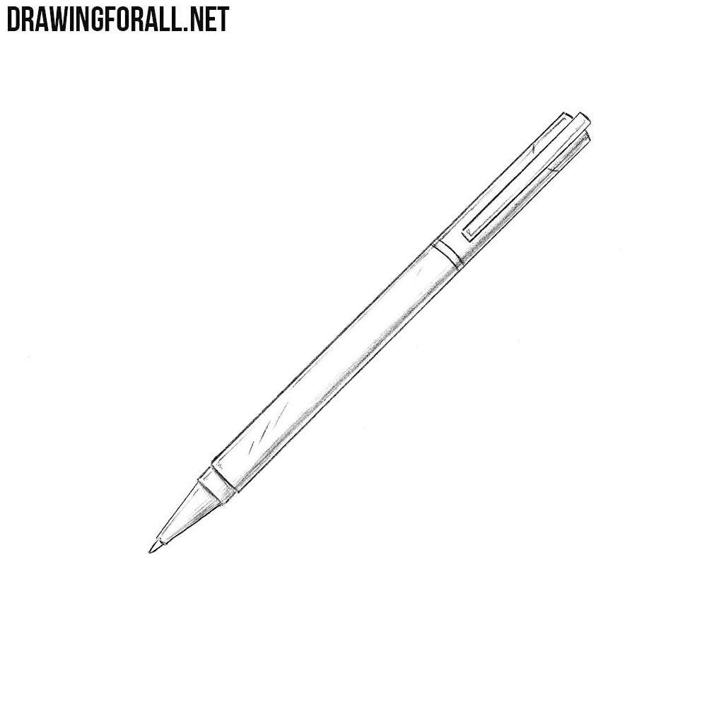 Hand drawn hold pen and writing or drawing Vector Image