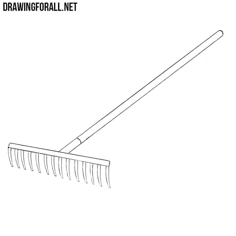 How to Draw a Rake | Drawingforall.net