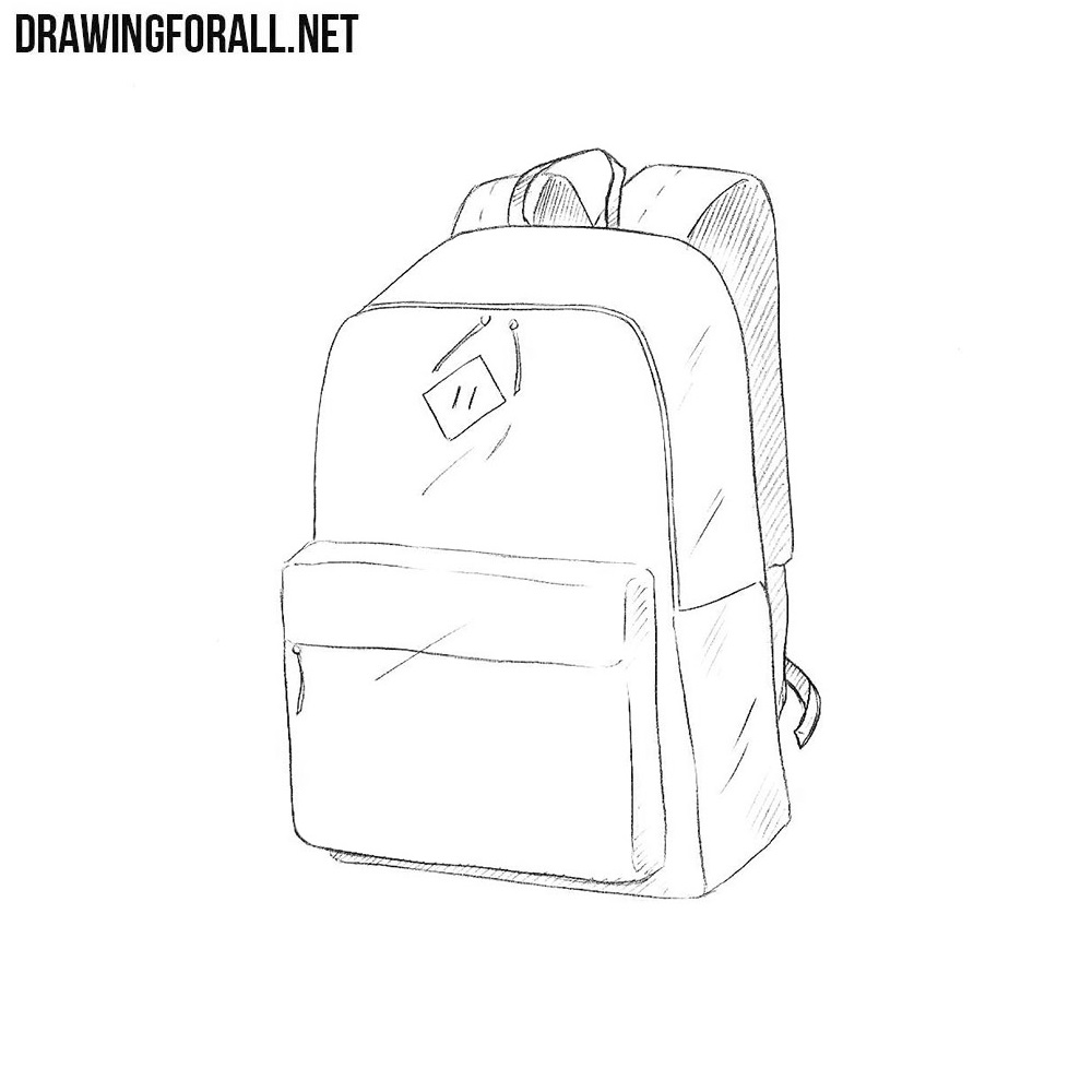 How To Draw A Backpack Easy Step By Step 