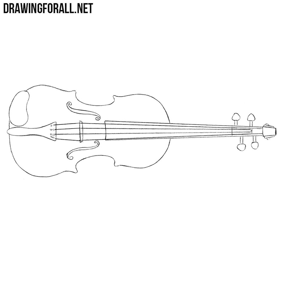 Violin Drawing - Gallery and How to Draw Videos!