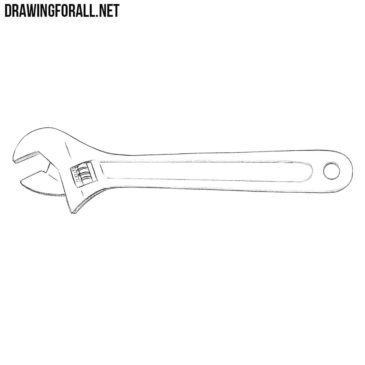 How to draw a wrench | Drawingforall.net