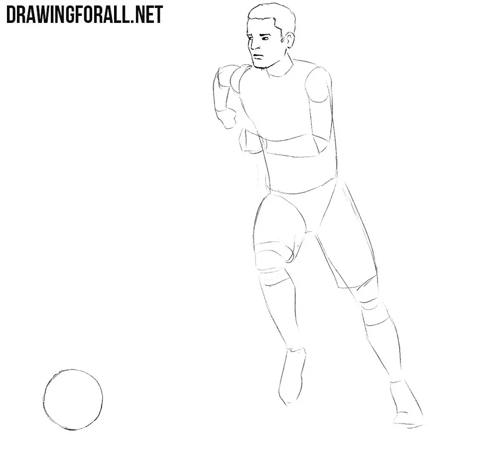 Football Soccer Player Sketch Ball Isolated Stock Vector Royalty Free  384082915  Shutterstock