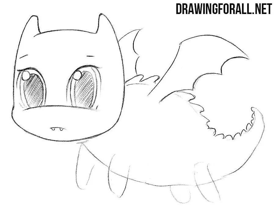 how to draw an anime dragon