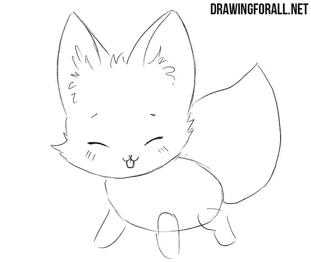 chibi fox drawing