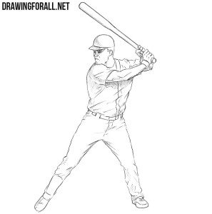 How to draw Baseball Player | Drawingforall.net