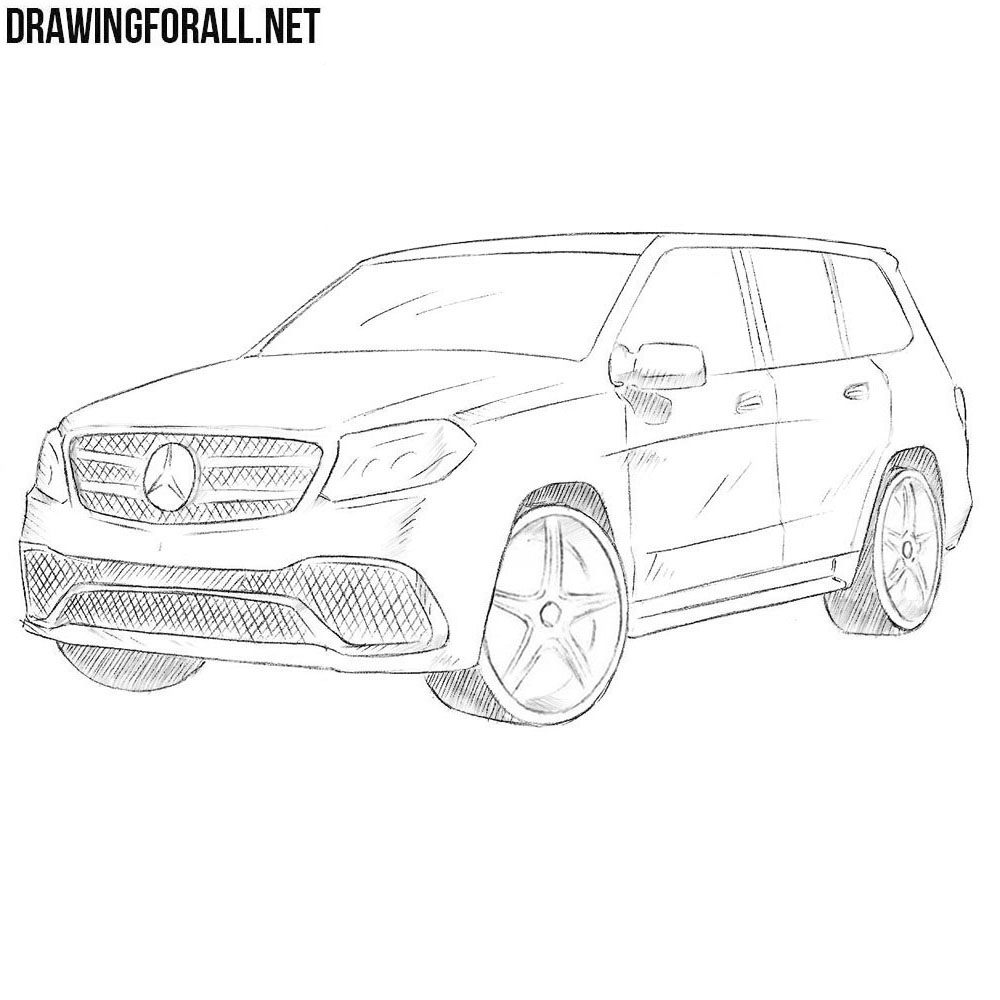 How to Draw a Mercedes-Benz GLS | Drawingforall.net