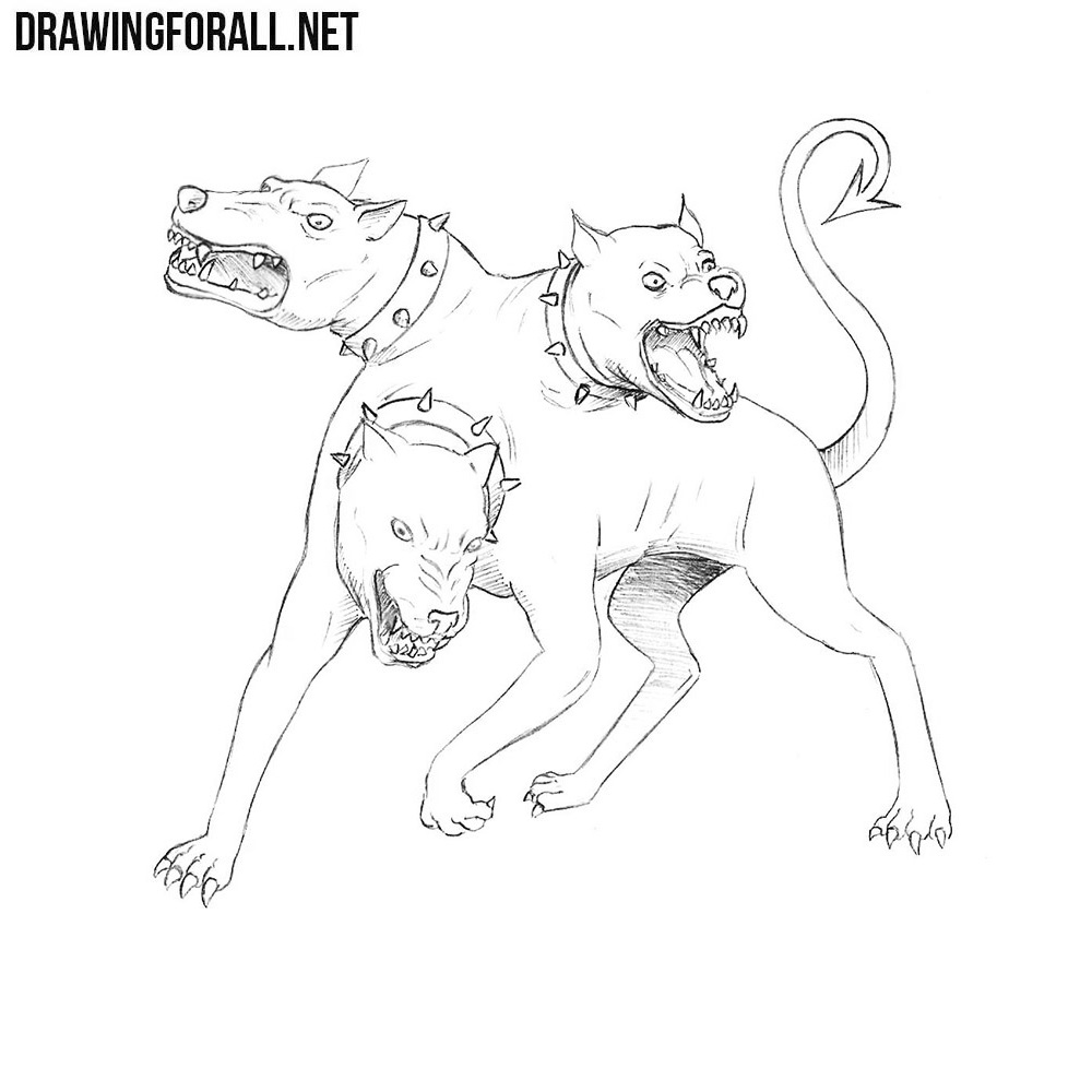 How to Draw Cerberus | Drawingforall.net