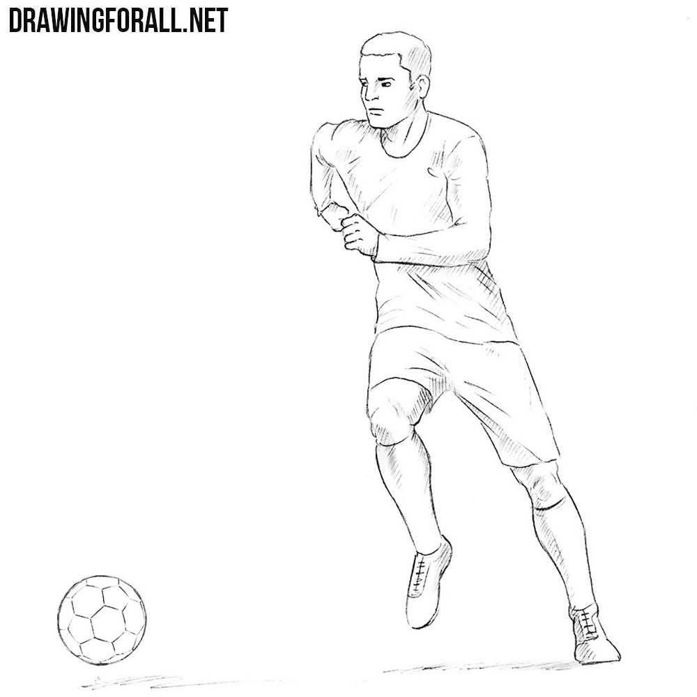 Soccer Player Drawing  Soccer players Soccer Easy drawings