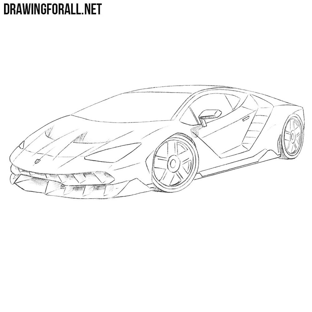 how to draw a simple race car