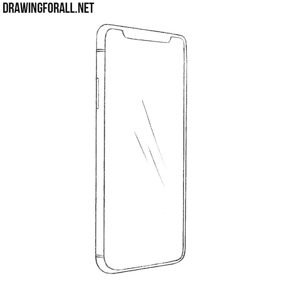 drawing of iphone