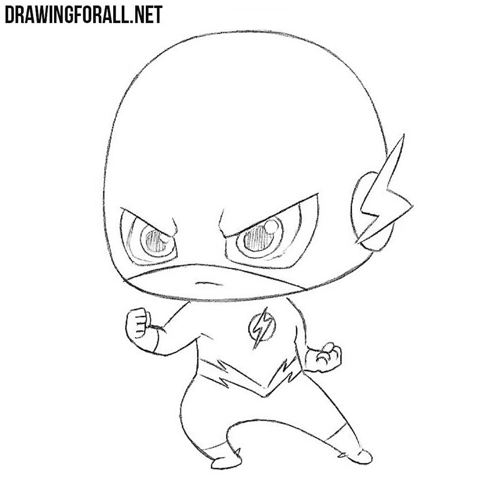How To Draw Flash Chibi Superheroes Avengers Coloring Pages Cartoon ...