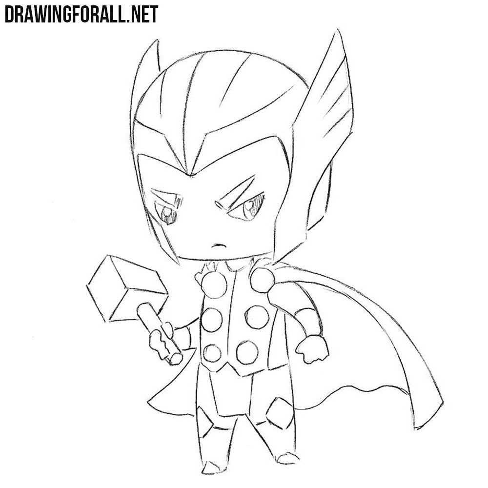 easy thor drawing