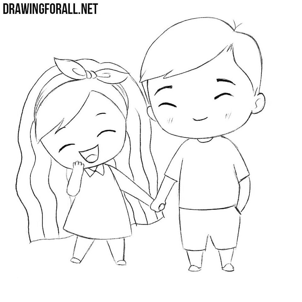 how to draw a love picture