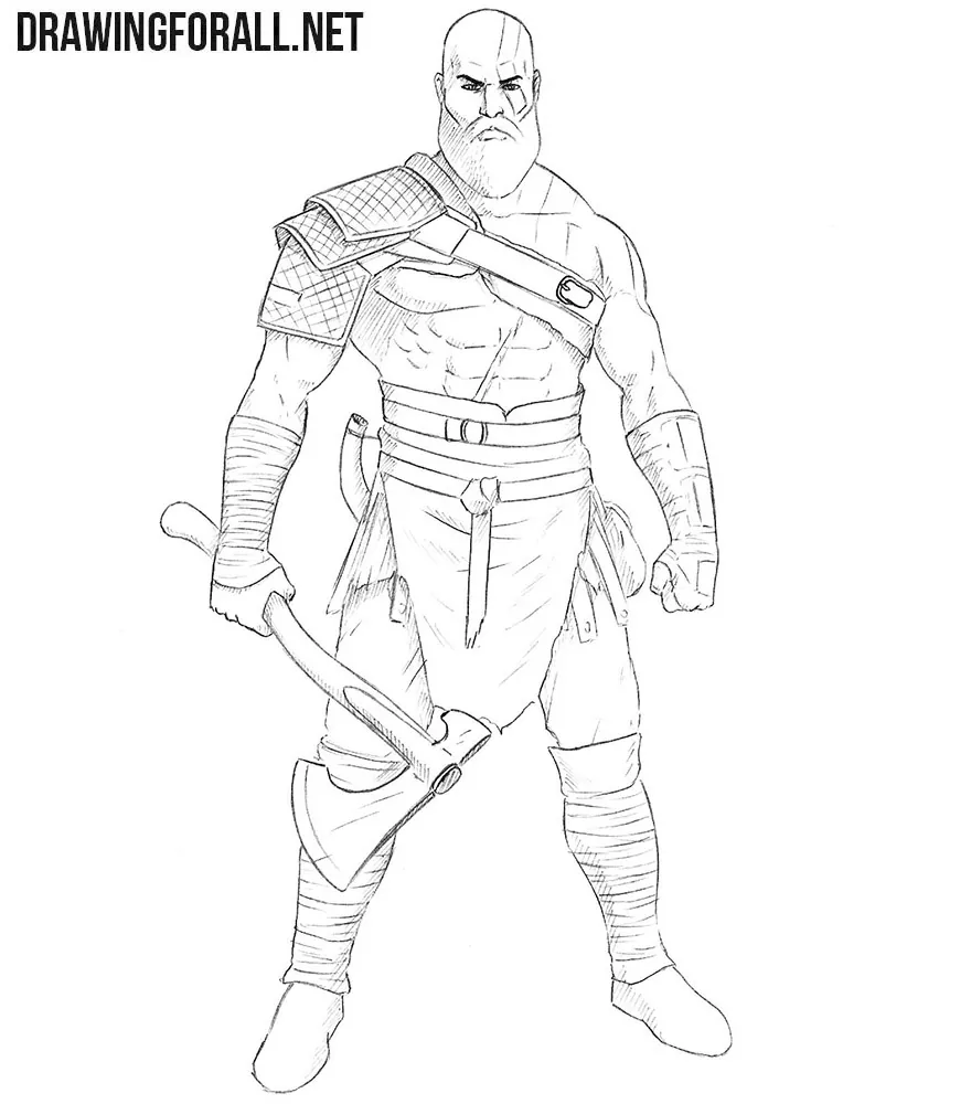 God of war or kratos Drawing by Alex Soto - Fine Art America