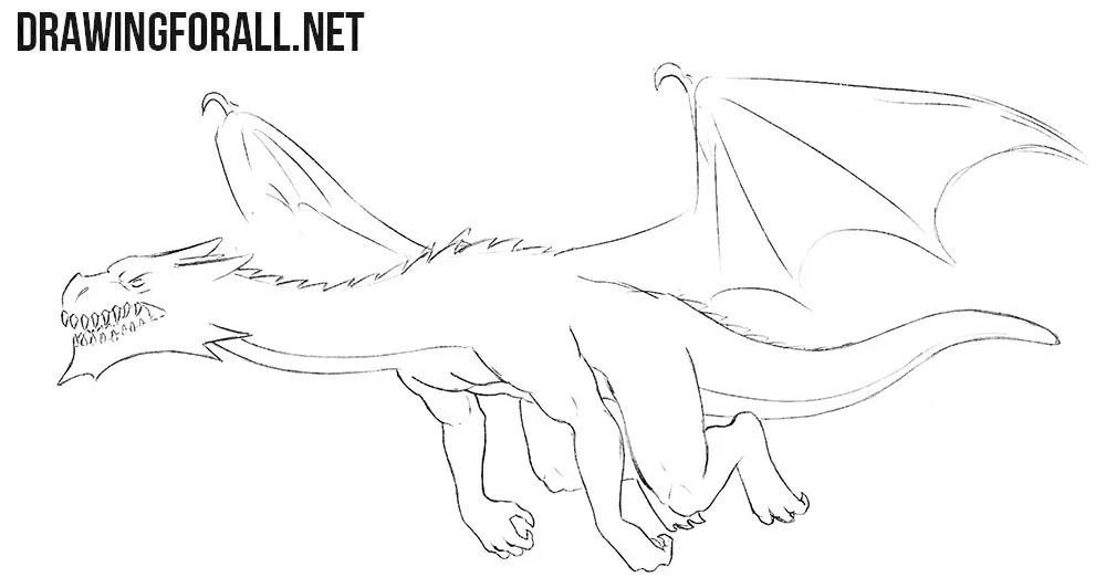 How to Draw a Realistic Dragon - Really Easy Drawing Tutorial