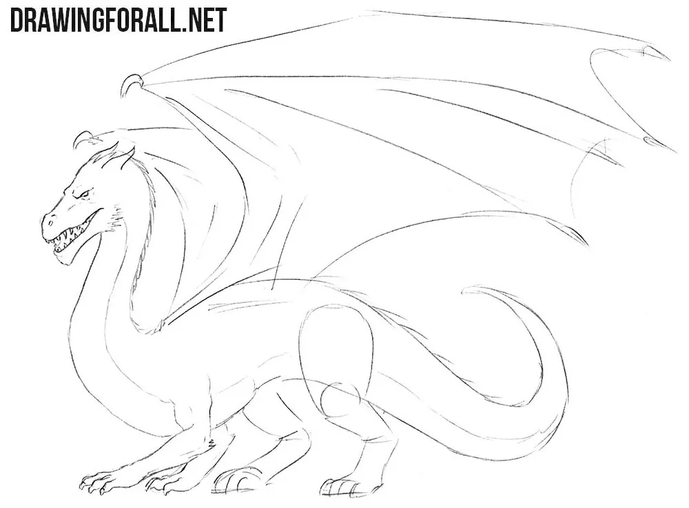 Wayne Tully Horror Art: How To Draw A Dragon