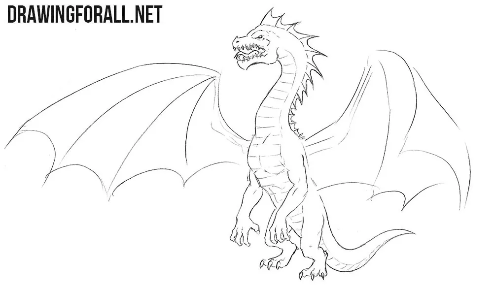how to draw dragons, How to Draw a Dragon Head, Step by Step, Dragons, Draw  a Dragon
