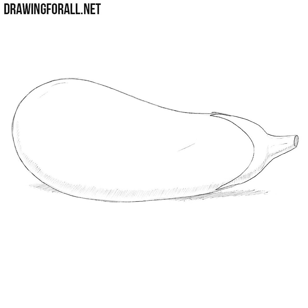 Food Elements Drawing Cute Cartoon Vegetable Eggplant PNG Images | AI Free  Download - Pikbest