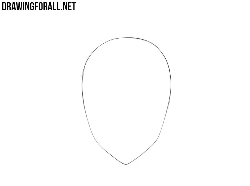 how to draw a anime head shape