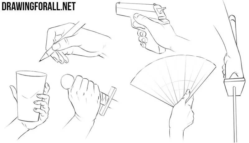 How to Draw Hands Holding Chopsticks Step by Step - AnimeOutline