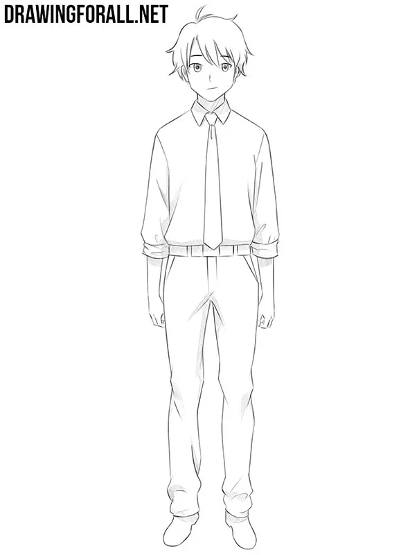 anime boy sketch