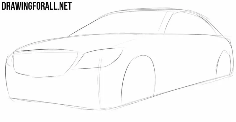 How to Draw Simple Car Step by Step Learn Easy Drawing a Car with draw easy  - YouTube