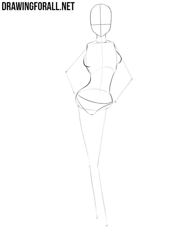 Learn How to Draw Anime Body  Female Body Step by Step  Drawing  Tutorials