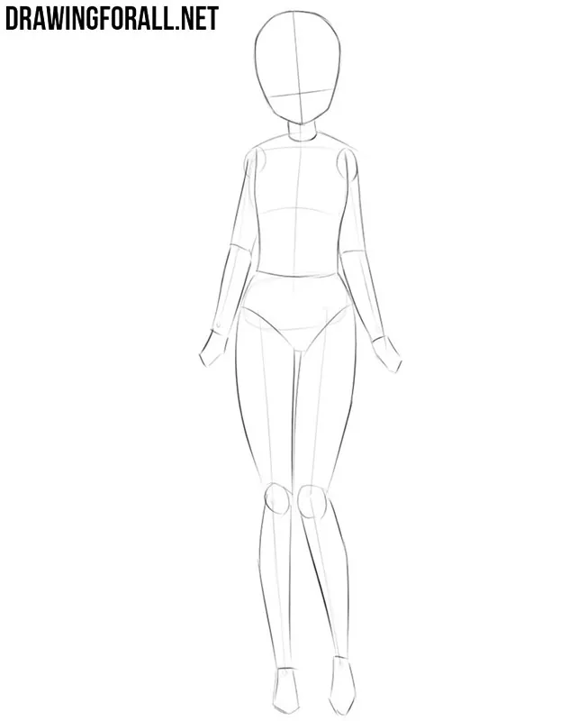 Anime character outline Sketch for practice on Craiyon