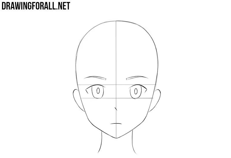 How to Draw Anime - Head and Face (Basic Anatomy Drawing) - YouTube