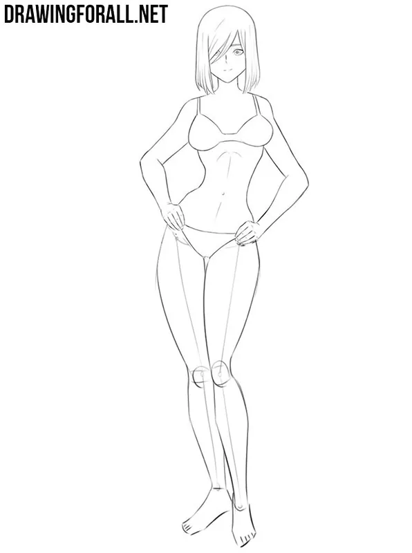 Anime Girl Base Body Model LineArt by ThePreparator2 on DeviantArt