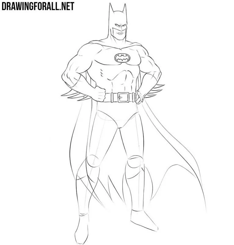 Batman peleando con joker , Pencil Sketch - Arthub.ai