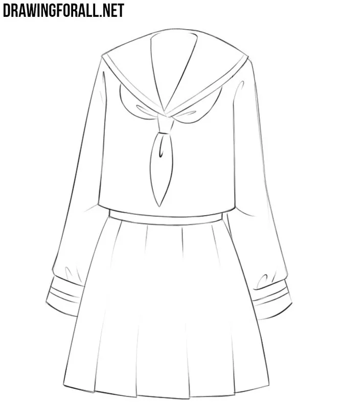 How to Draw an Anime Dress  Easy Step by Step Tutorial