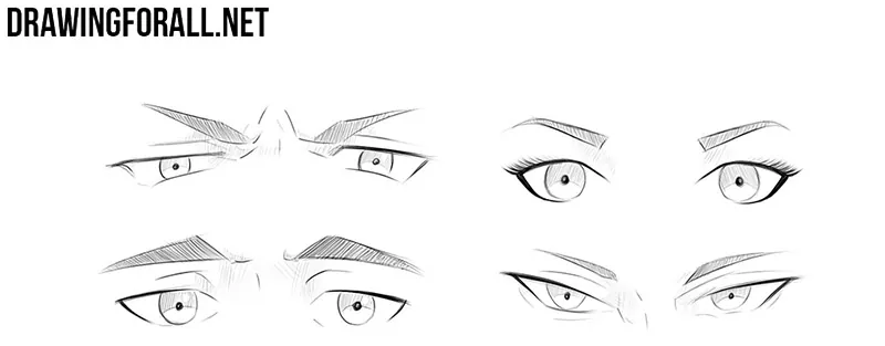 How to draw Anime Eyes  Step by Step  Pencil sketch Tutorial for  beginners  Manga eyes drawing  How to draw Anime Eyes  Step by Step   Pencil sketch