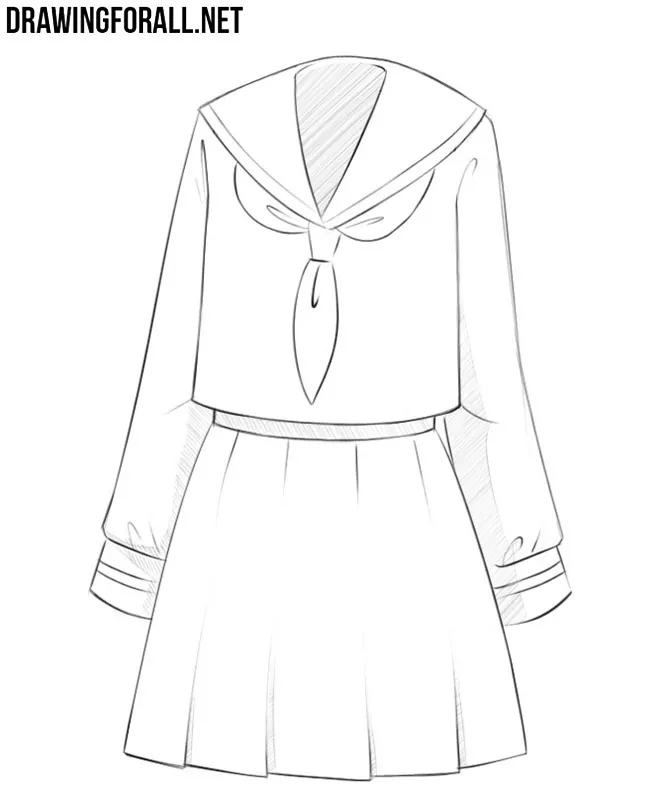 Anime Clothes Drawing  How To Draw Anime Clothes Step By Step