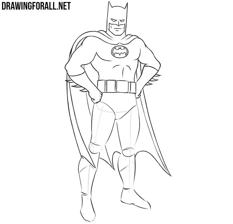 batman drawing easy for kids