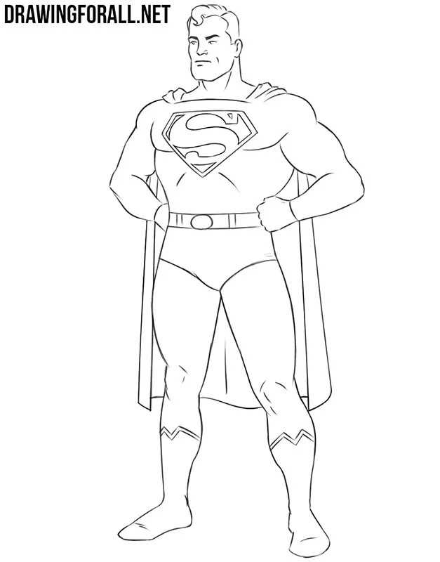 How To Draw Superman | Sketch Tutorial - YouTube