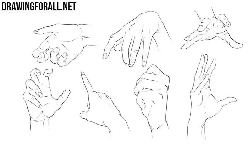 How to Draw Anime Hand Poses Step by Step