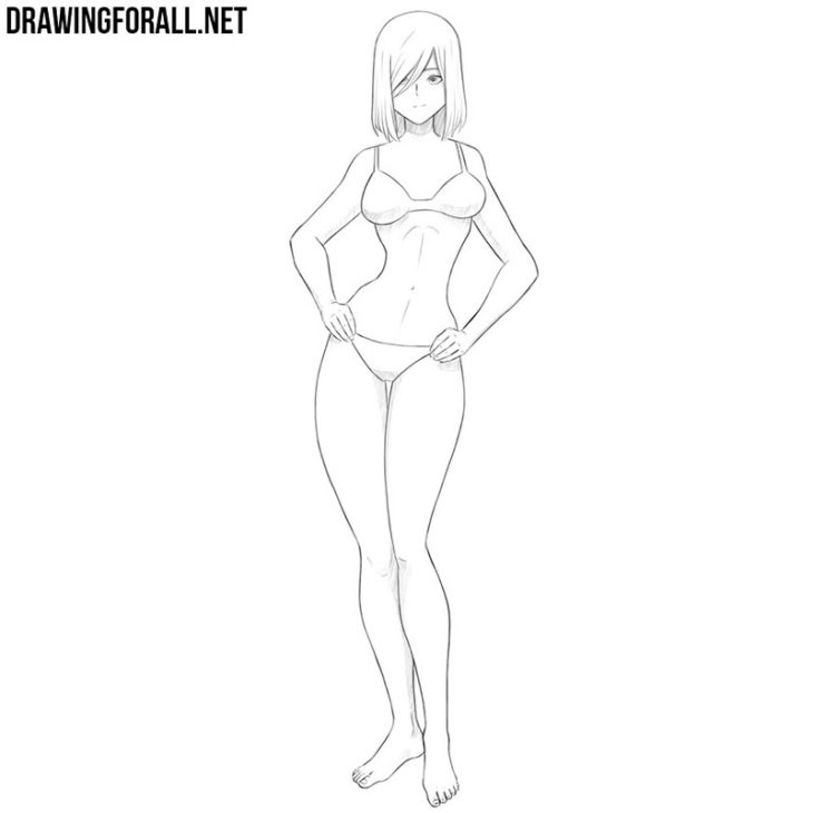 How to draw an anime girl body | Drawingforall.net