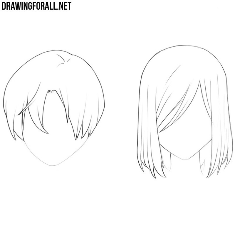 How to Draw a Manga Girl with Short Hair (3/4 View) || Step-by-Step  Pictures – How 2 Draw Manga