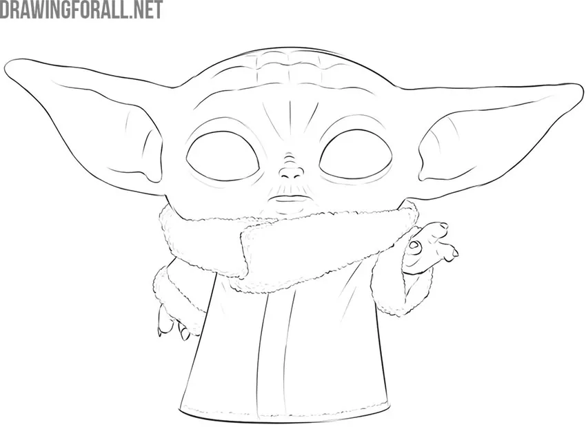 How to draw Baby Yoda (The Child)